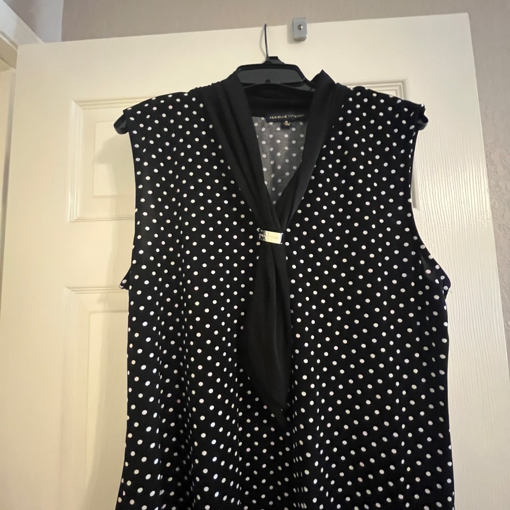 Black and White Polka Dot Women's Top